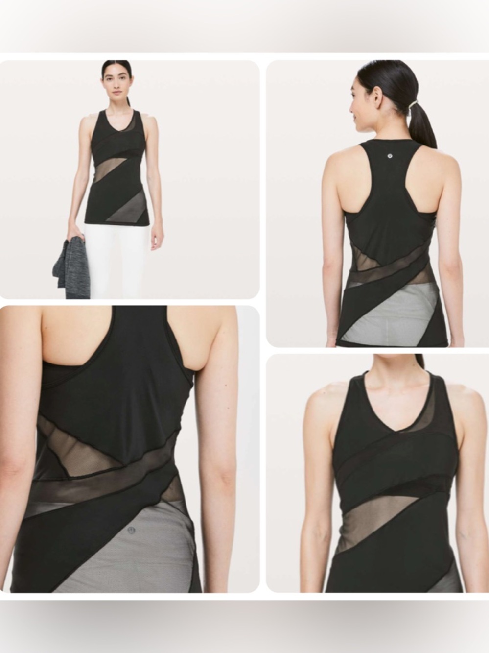 NWOT *RARE Lululemon Mesh in Motion Racerback Tank *Black (US 8)